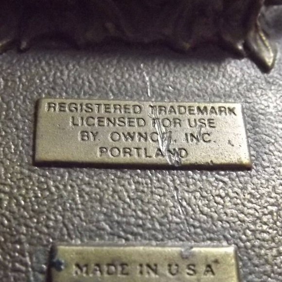 Vintage Esco Distressed Brass Oval Belt Buckle - Picture 5 of 8